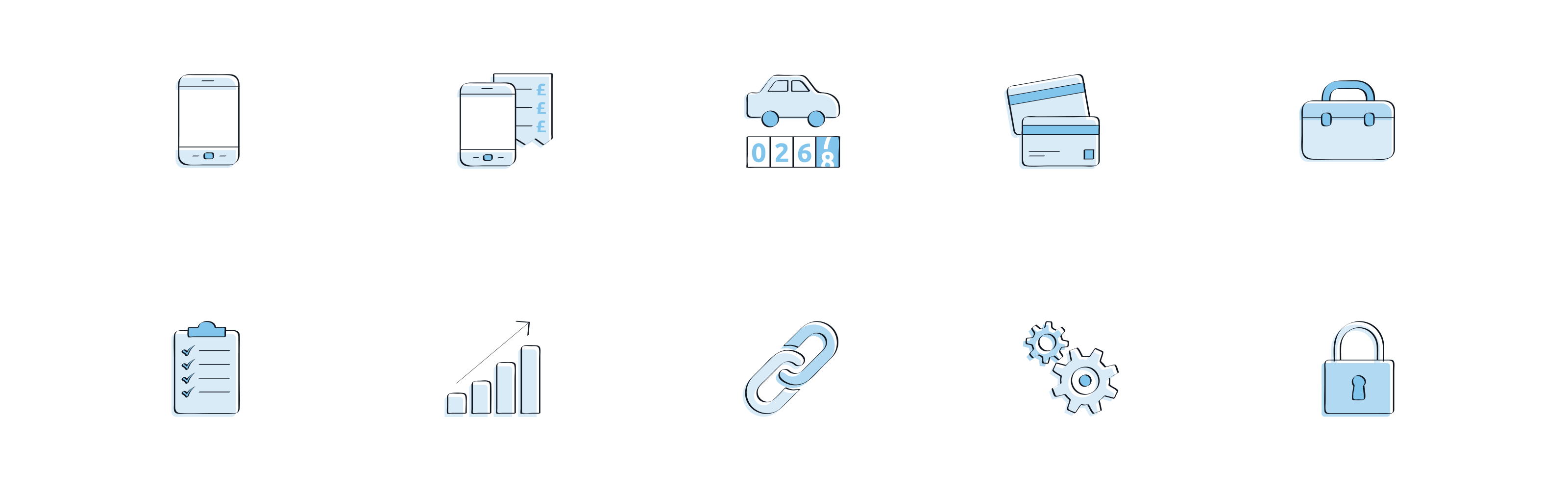 webexpenses-icon-design Webexpenses illustrated icon set