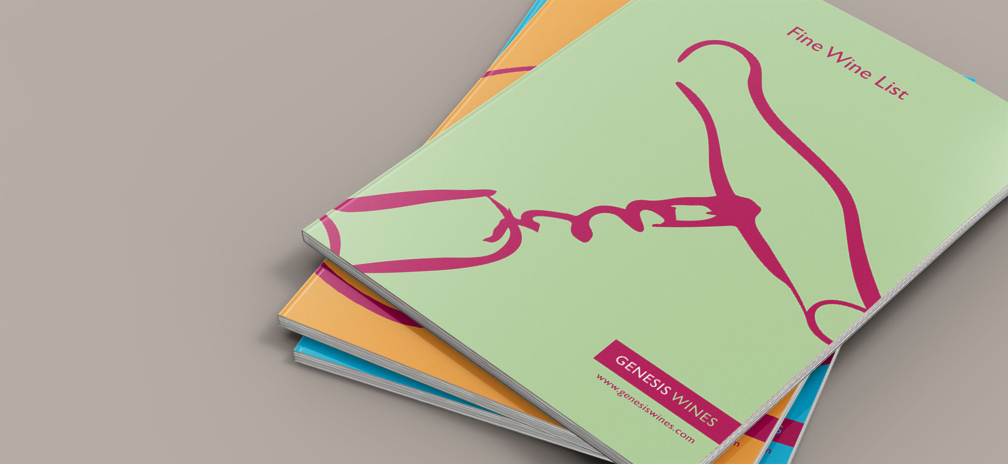 Genesis Wines brochure cover print design