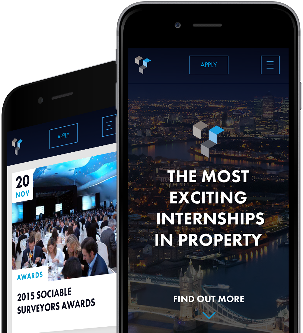 Sociable Surveyors responsive website design and development on mobiles