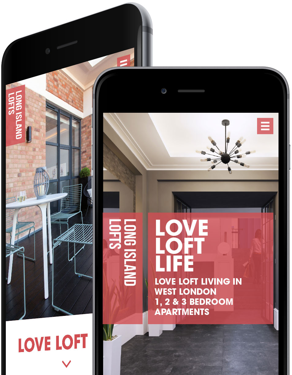 Luxury London property responsive website design and development on phones