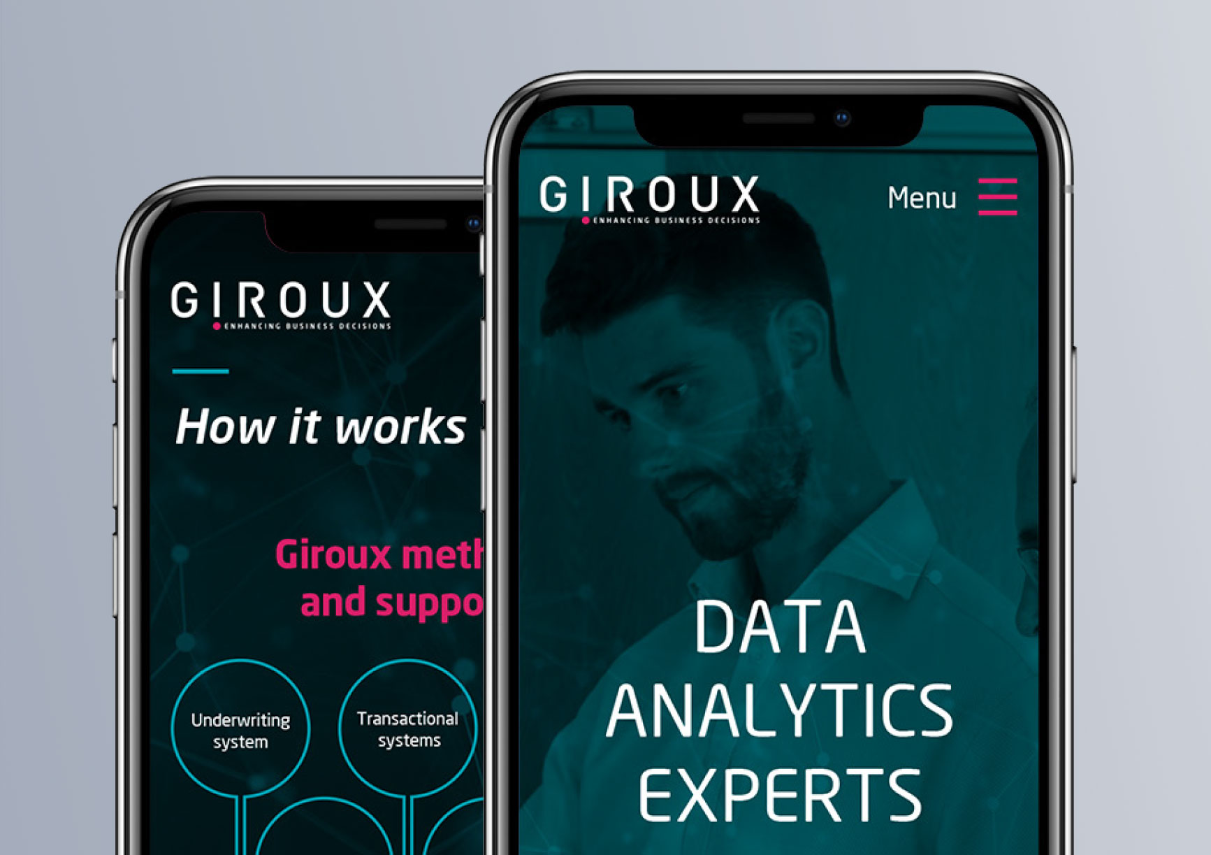 Giroux, responsive website design and development