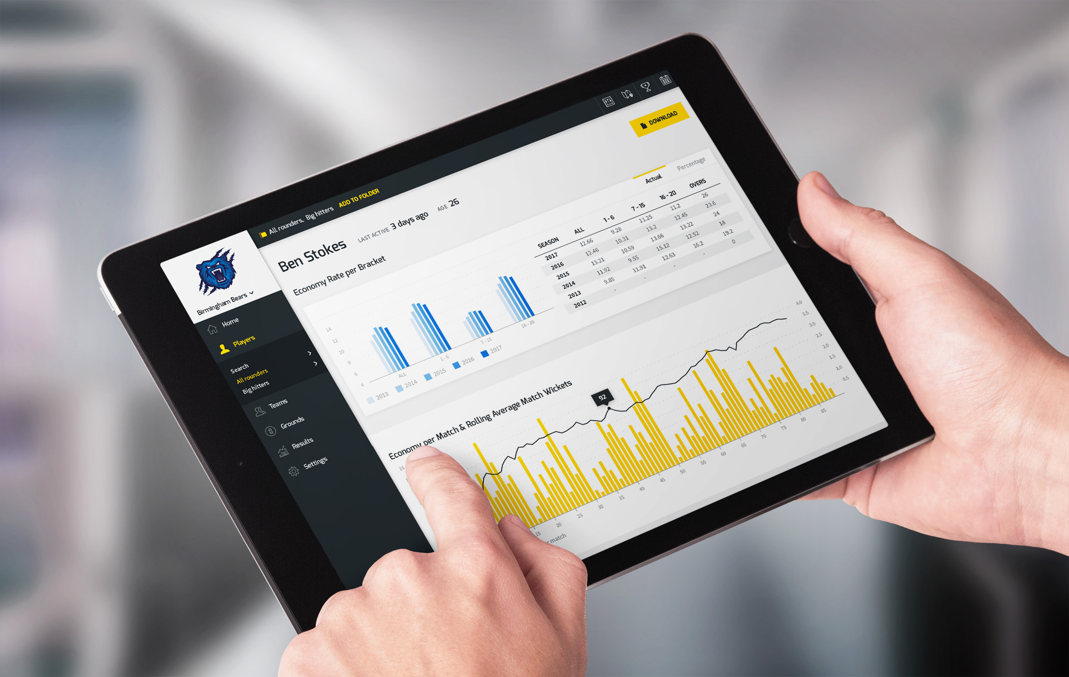 Cricket PIR user interface design on tablet Cricket PIR user interface design on tablet