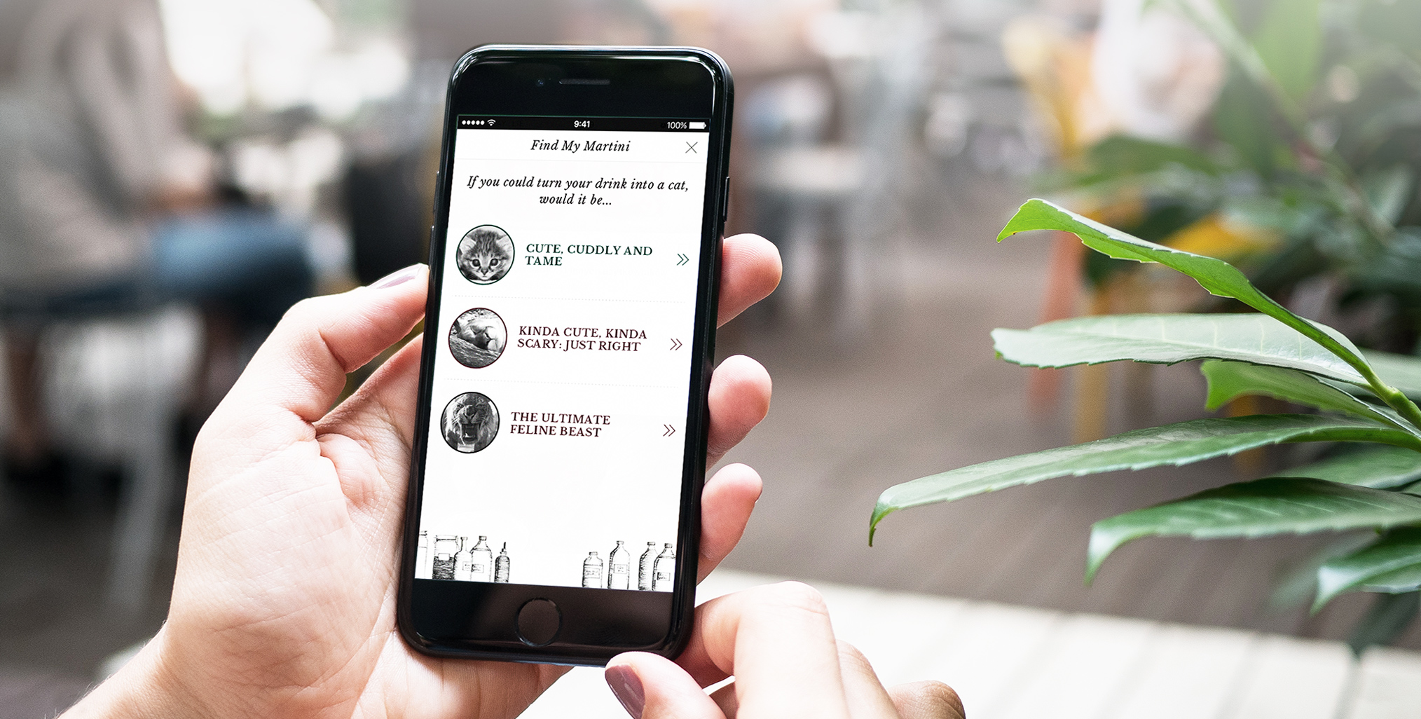 The Sipsmith app in use on mobile phone The Sipsmith app in use on mobile phone