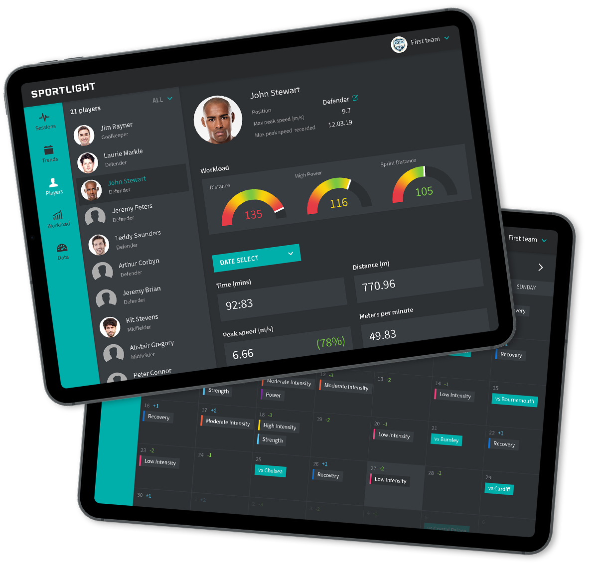 Sports Analytics frontend user interface development