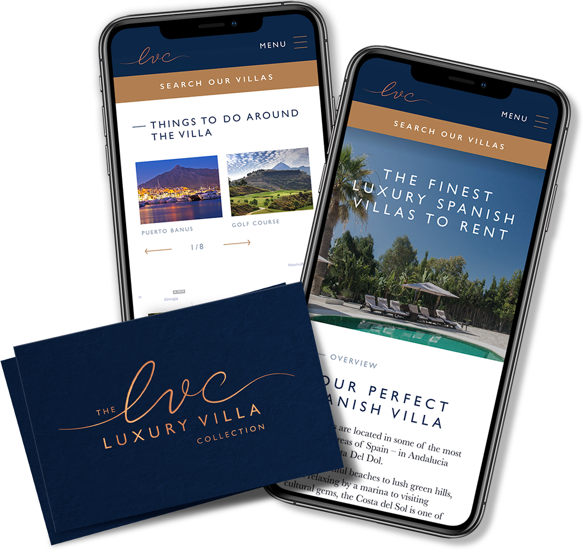 The Luxury Villa Company User interface user experience design and development