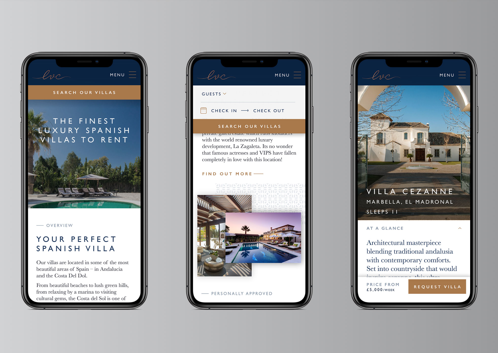 Luxury villa booking website design and development